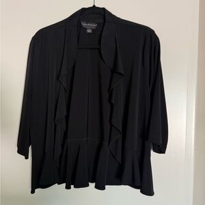Connected Apparel Elegant Black Cardigan.